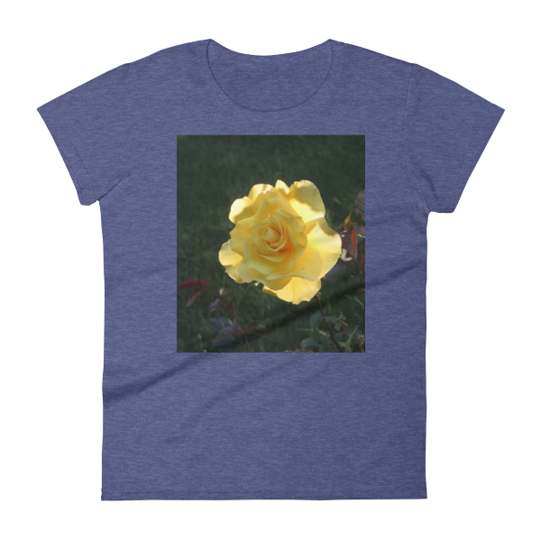 Nature- Plants 1- Yellow Rose- Tee SS Womens S,M,L