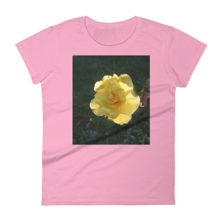 Nature- Plants 1- Yellow Rose- Tee SS Womens XL, 2XL